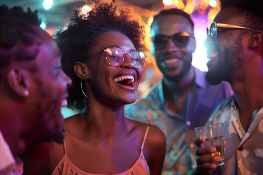 black people partying